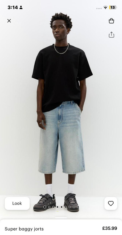 شلوارک جین بگ pull&bear