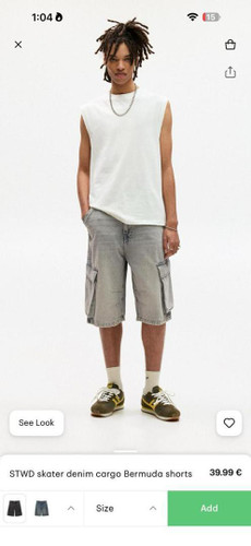 شلوارک جین بگ شیش جیب اورجینال pull&bear