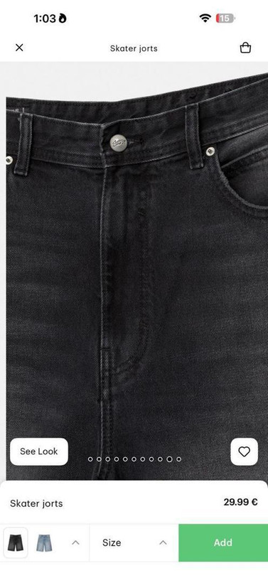 شلوارک جین بگ Pull & Bear مدل اسکیتر