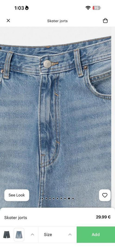 شلوارک جین بگ Pull & Bear مدل اسکیتر